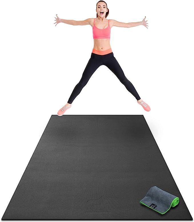 Premium Extra Large Exercise Mat - 8' x 4' x 1/4" Ultra Durable, Non-Slip, Workout Mats for Home ... | Amazon (US)