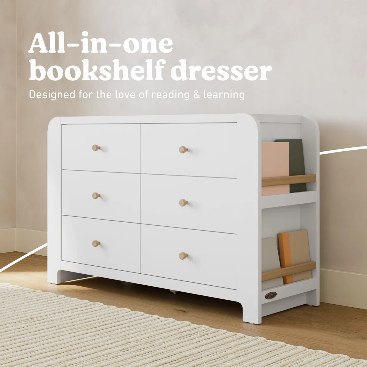 Graco Read-With-Me 6 Drawer Dresser With Bookshelves & Reviews | Wayfair | Wayfair North America