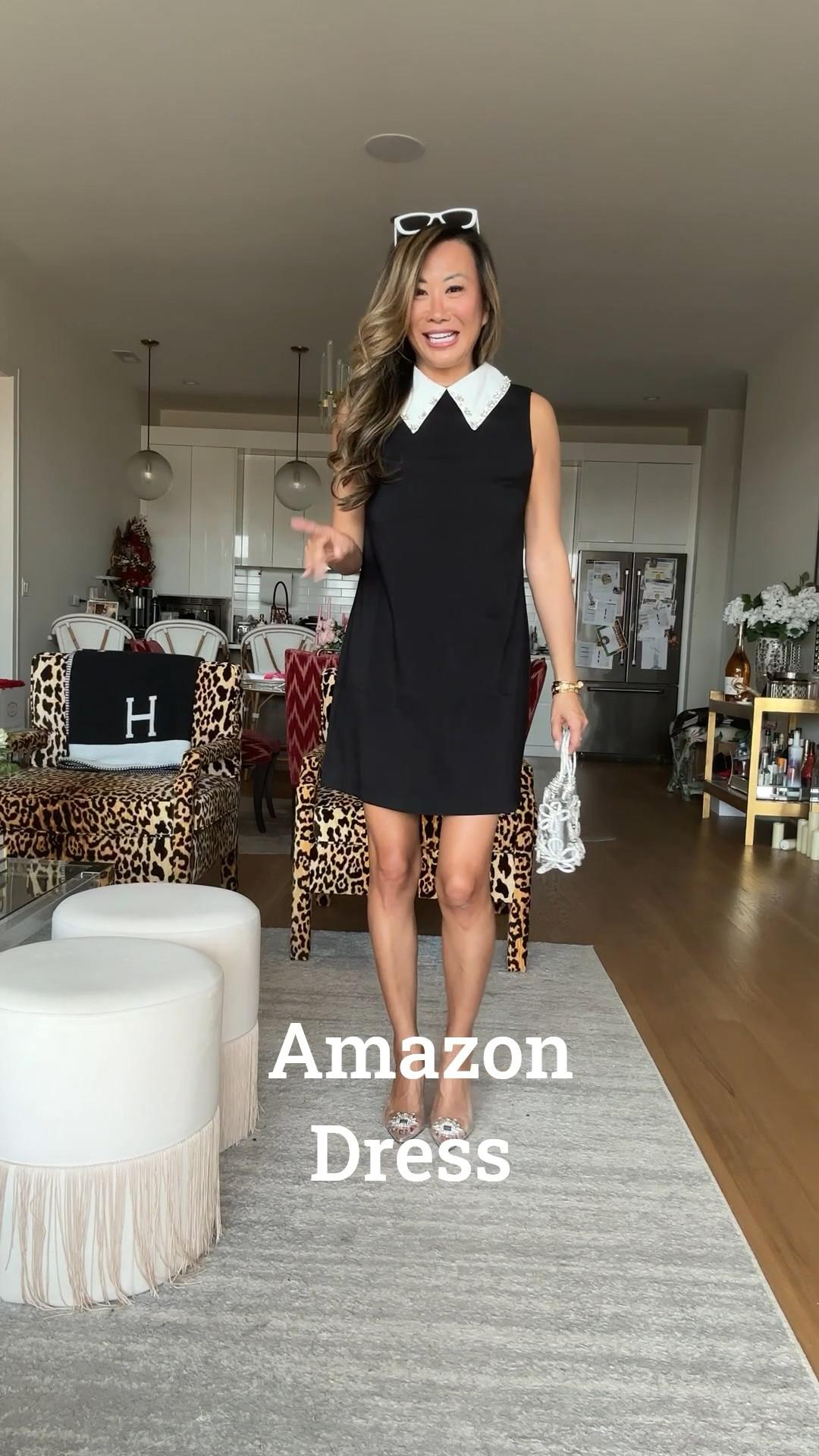 Amazon collar black dress with crystals, crystal floral see through tote that looks like cult Gaia, Amazon crystal pumps. Size small 

#LTKFindsUnder50 #LTKStyleTip #LTKFindsUnder100