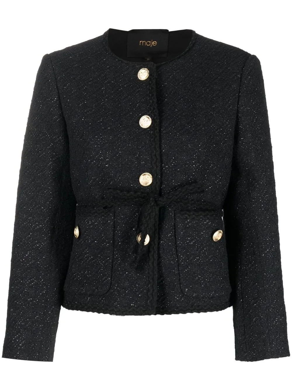 straight-cut tweed jacket | Farfetch Global