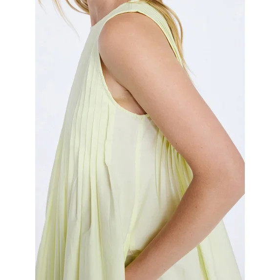 Free Assembly Women's Sleeveless Pleated Mini Dress, Sizes XS-XXL | Walmart (US)
