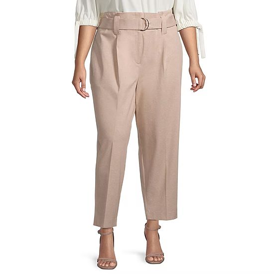 new!Worthington-Plus Womens Mid Rise Straight Fit Ankle Pant | JCPenney