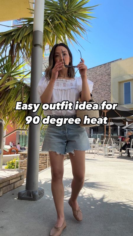 An easy outfit for 90 degree heat. My top is back in-stock! I’m wearing the xs. I sized up in these shorts. Flats are old Mansur Gavriel but linked similar  

#LTKShoeCrush #LTKItBag