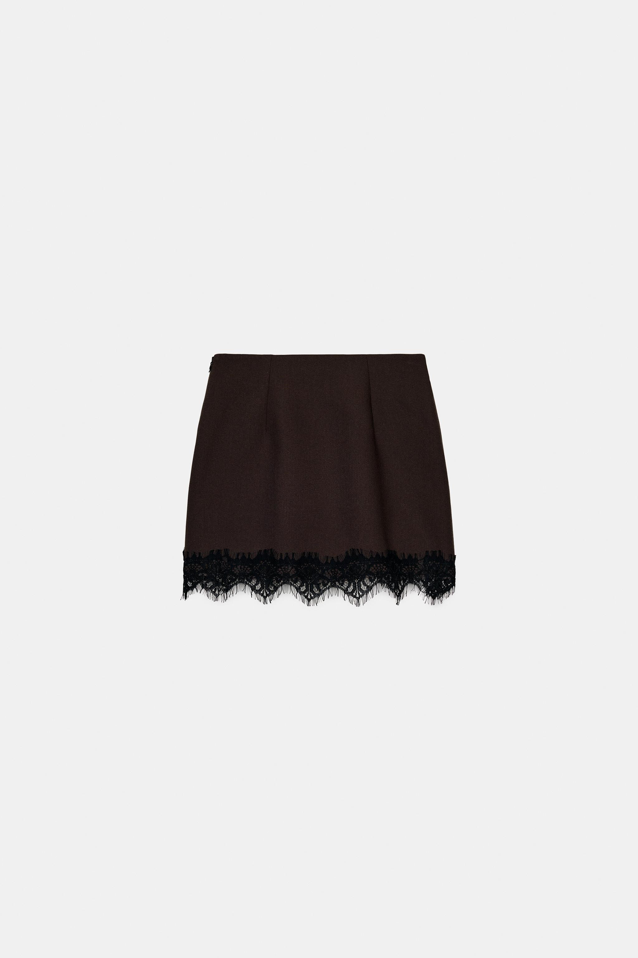 LACE HEM SKORT | Zara UK