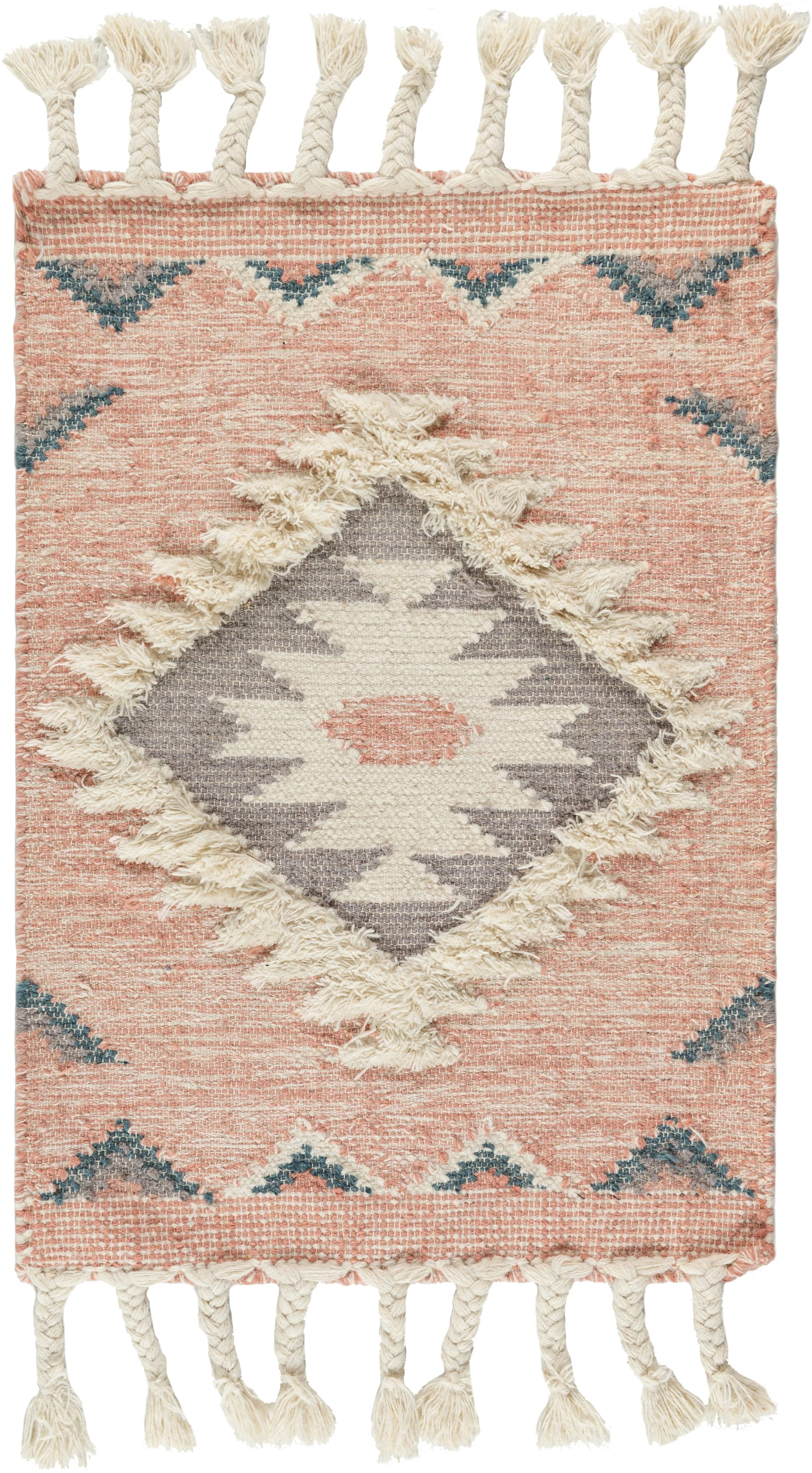 Unique Loom Geometric Southwestern Boho Area Rugs, Pink/Beige, 2' 0 x 3' 0 - Walmart.com | Walmart (US)