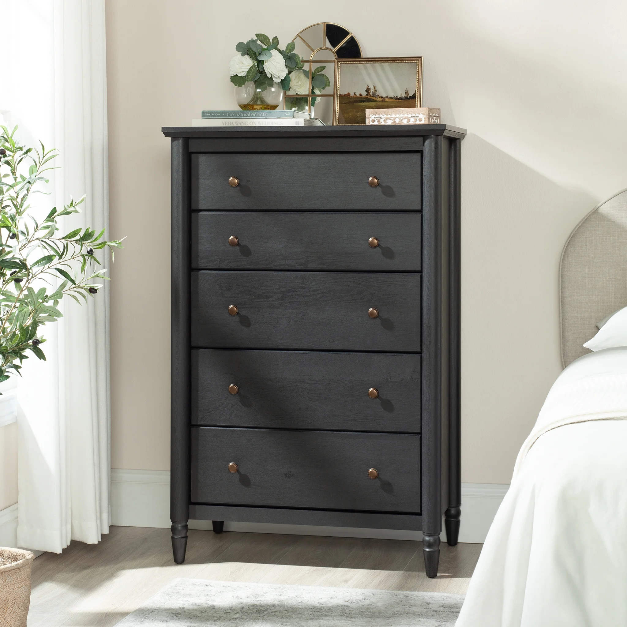 My Texas House Monroe 5-Drawer Dresser, Raven Black Oak Finish | Walmart (US)
