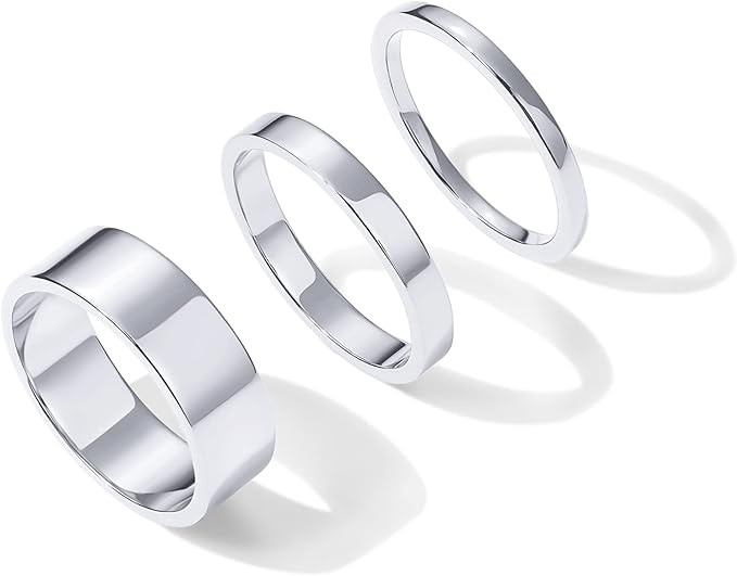 PAVOI 18K Gold Plated 3 Rings Set | Gold Stacking Rings for Women | Stacking Ring Set | Amazon (US)