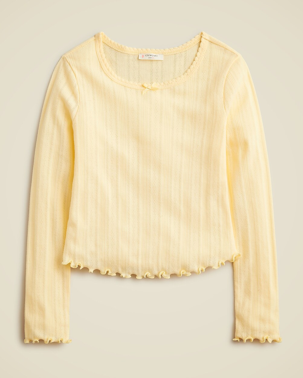 Girls' long-sleeve pointelle-knit T-shirt | J. Crew US