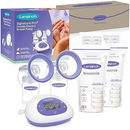 Lansinoh Signature Pro Double Electric Breast Pump with 200 Lansinoh Breastmilk Storage Bags | Amazon (US)