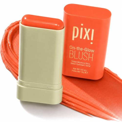 Pixi On-the-Glow Blush Stick in Juicy, Hydrating Tinted Moisture Stick for Cheeks and Lips with Ginseng, Aloe Vera and Fruit Extracts, Twist-Up Design, Paraben-Free, 19g / 0.6 oz | Amazon (US)