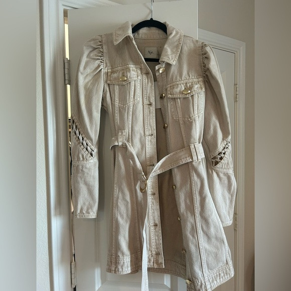 Aje tan denim dress - never worn - new with tags | Poshmark