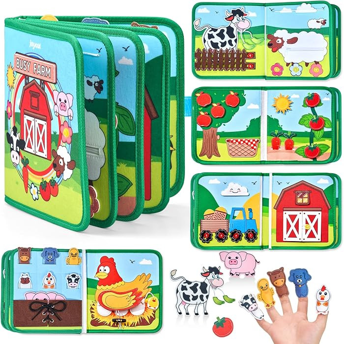 JoyCat Farm Busy Book for Toddlers 1-3 - 1 Year Old Boys Girls Gifts Toys, Educational Quiet Acti... | Amazon (US)