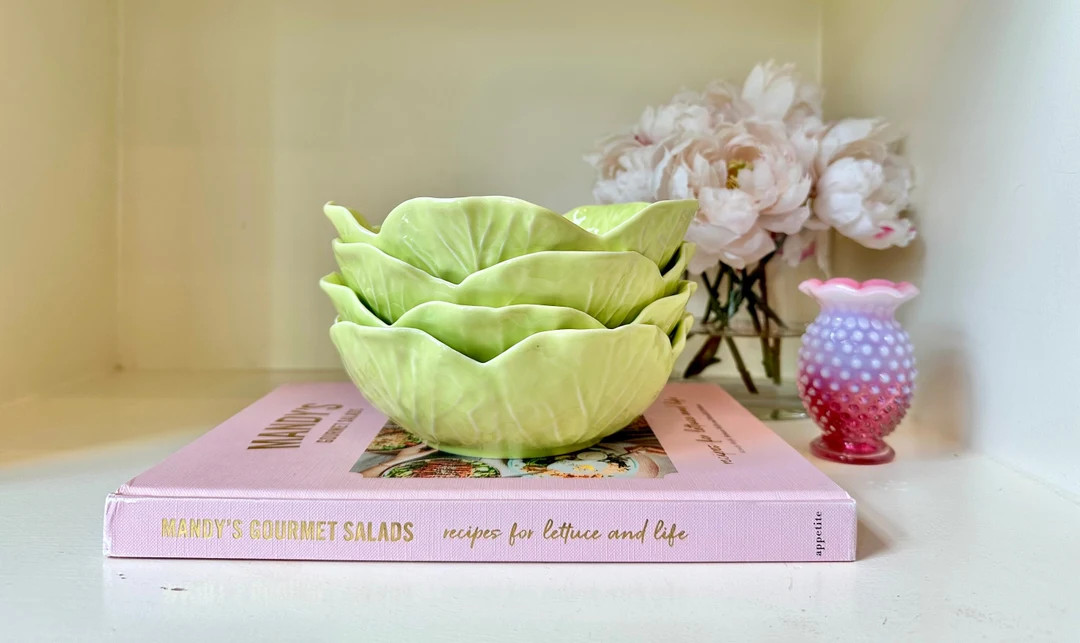 Lime Green Bordallo Pinheiro Cereal Bowls - Etsy | Etsy (US)