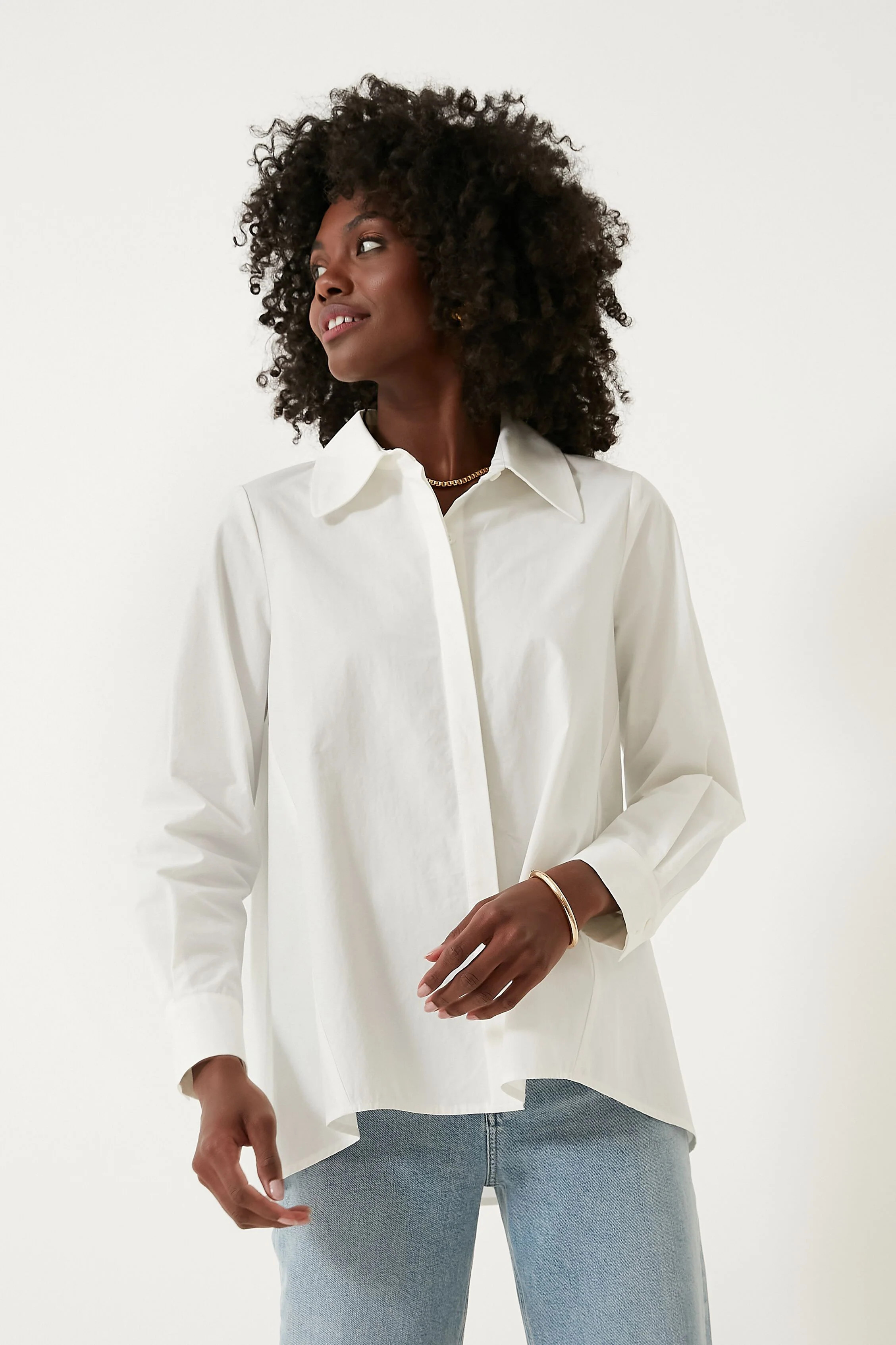 White Nina Swing Button Down | Tuckernuck (US)