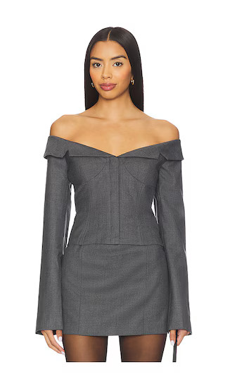 Arden Top in Charcoal | Revolve Clothing (Global)