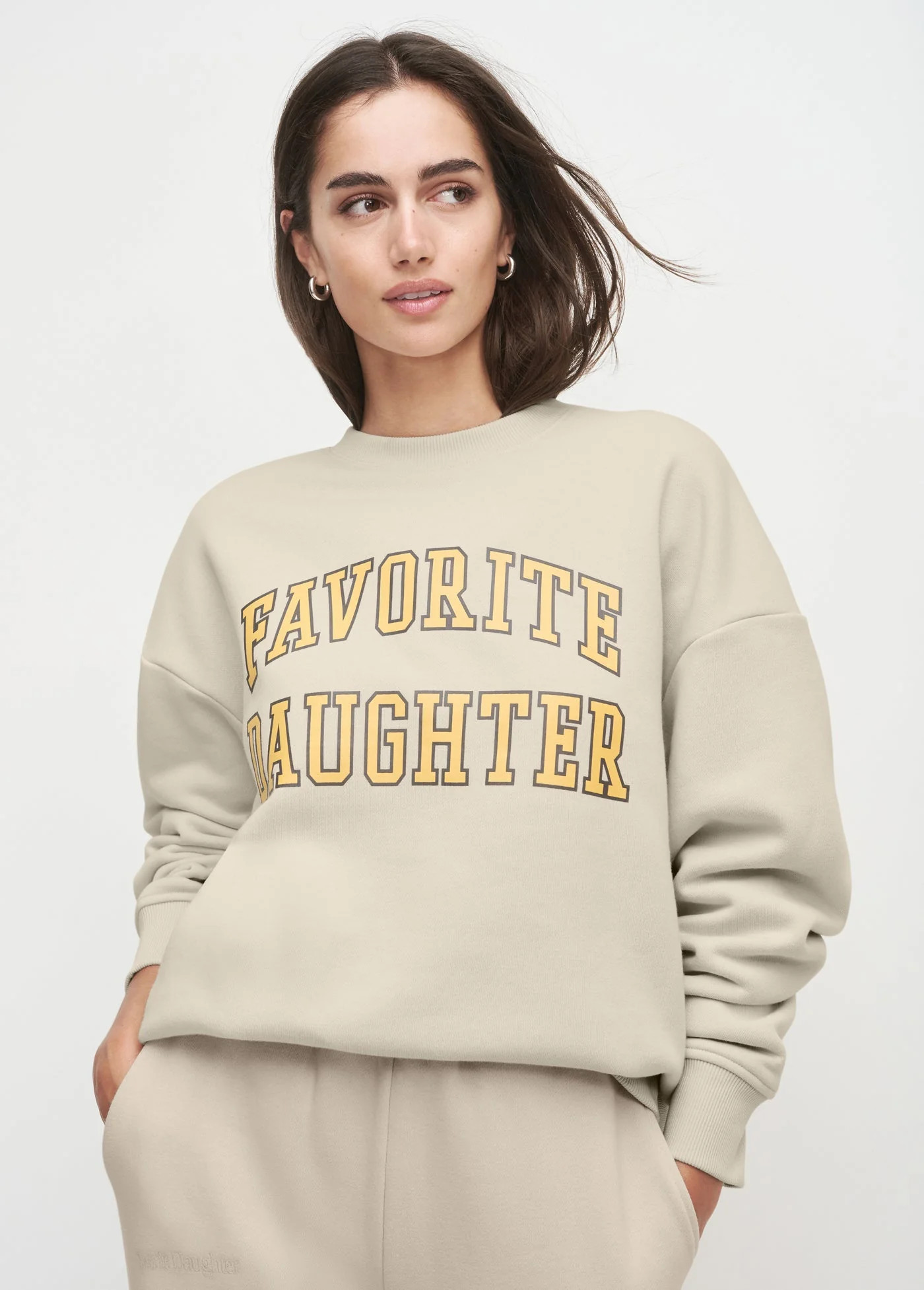 Favorite Daughter - The Collegiate Sweatshirt - Stone Dijon | Jones & Daughters