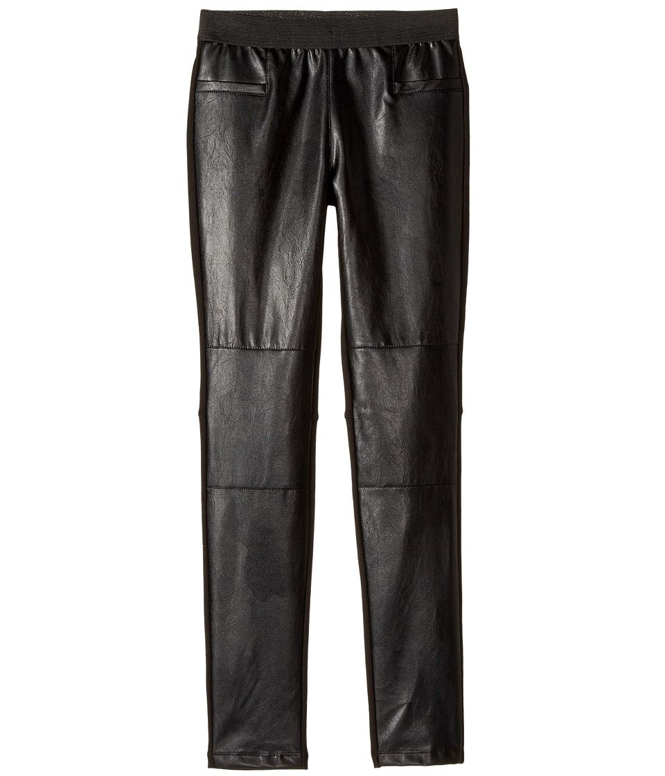 Ella Moss Girl - Jacey Faux Leather Pants (Big Kids) (Black) Girl's Casual Pants | Zappos