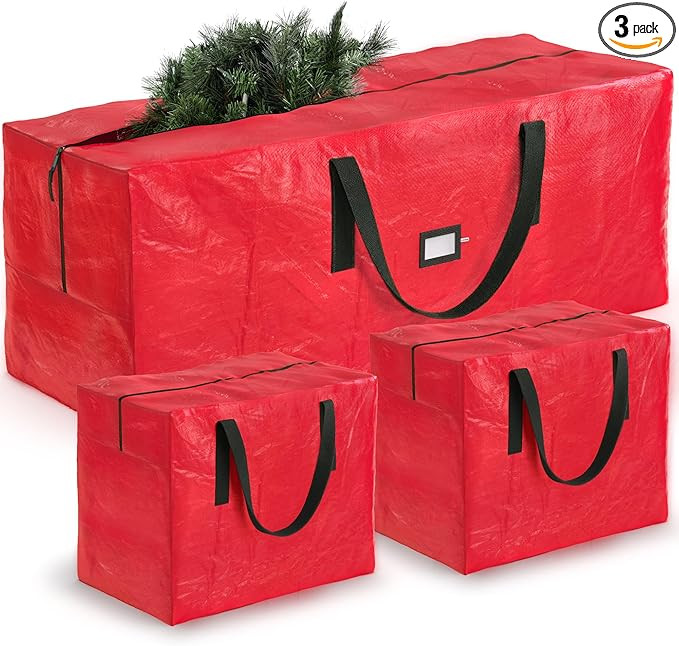 ZOBER Christmas Tree Storage Bag - With 2 Ornaments Accessories/Garland Bags - Fits 7.5 Ft Trees ... | Amazon (US)