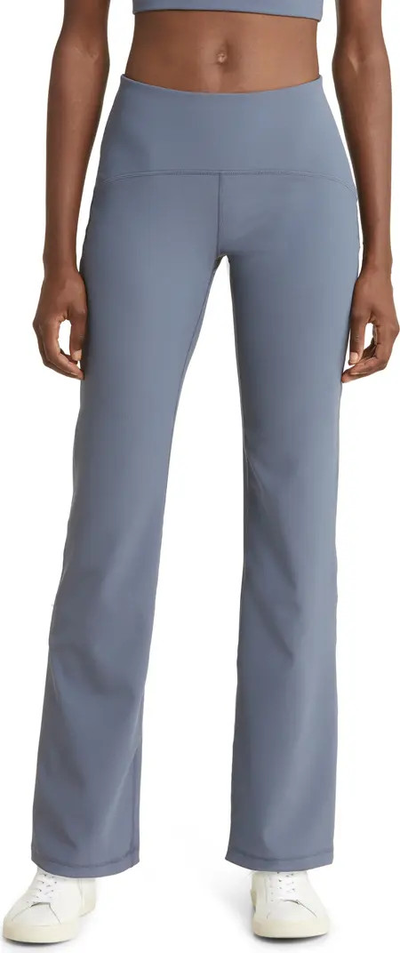 Zella Luxe High Waist Rib Flare Leggings | Nordstrom | Nordstrom