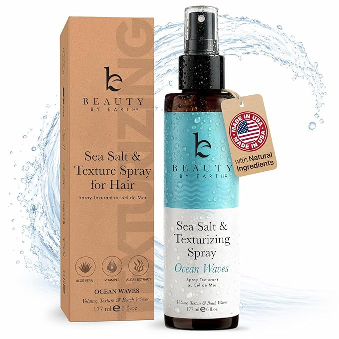 Beauty by Earth Sea Salt Spray - Aloe-Enhanced Beach Waves without Dryness, Texture & Volume Spra... | Amazon (US)
