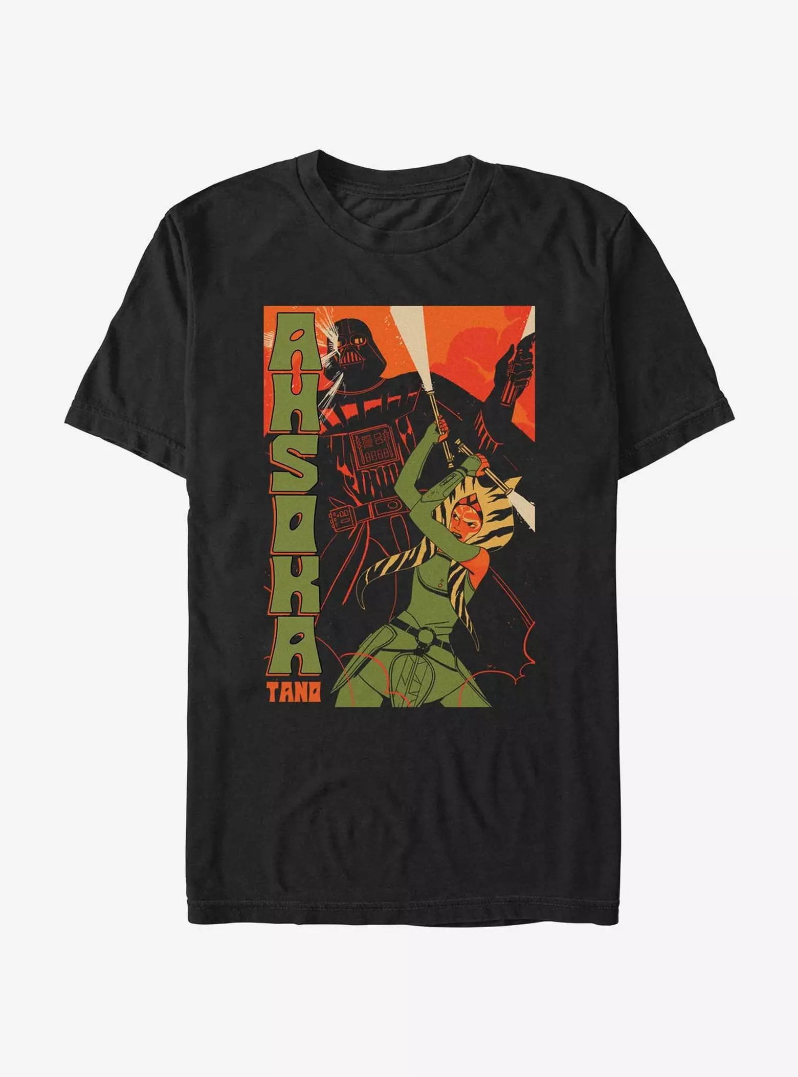 Star Wars Ahsoka Tano and Darth Vader Poster T-Shirt | BoxLunch