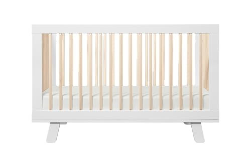 Babyletto Hudson 3-in-1 Convertible Baby Crib, White & Washed Natural | Amazon (US)