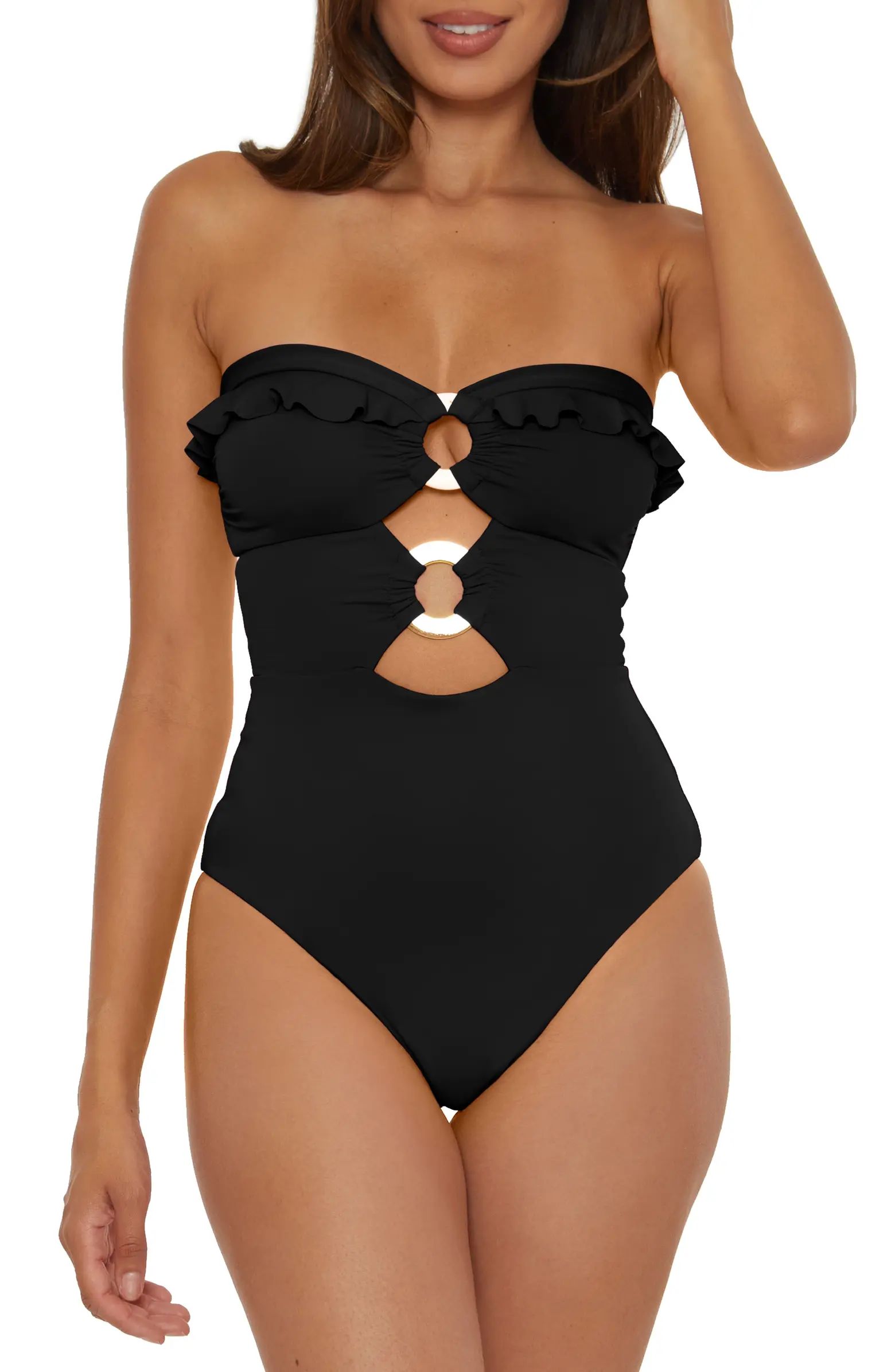 Soluna Ruffle Strappy One-PIece Swimsuit | Nordstrom | Nordstrom