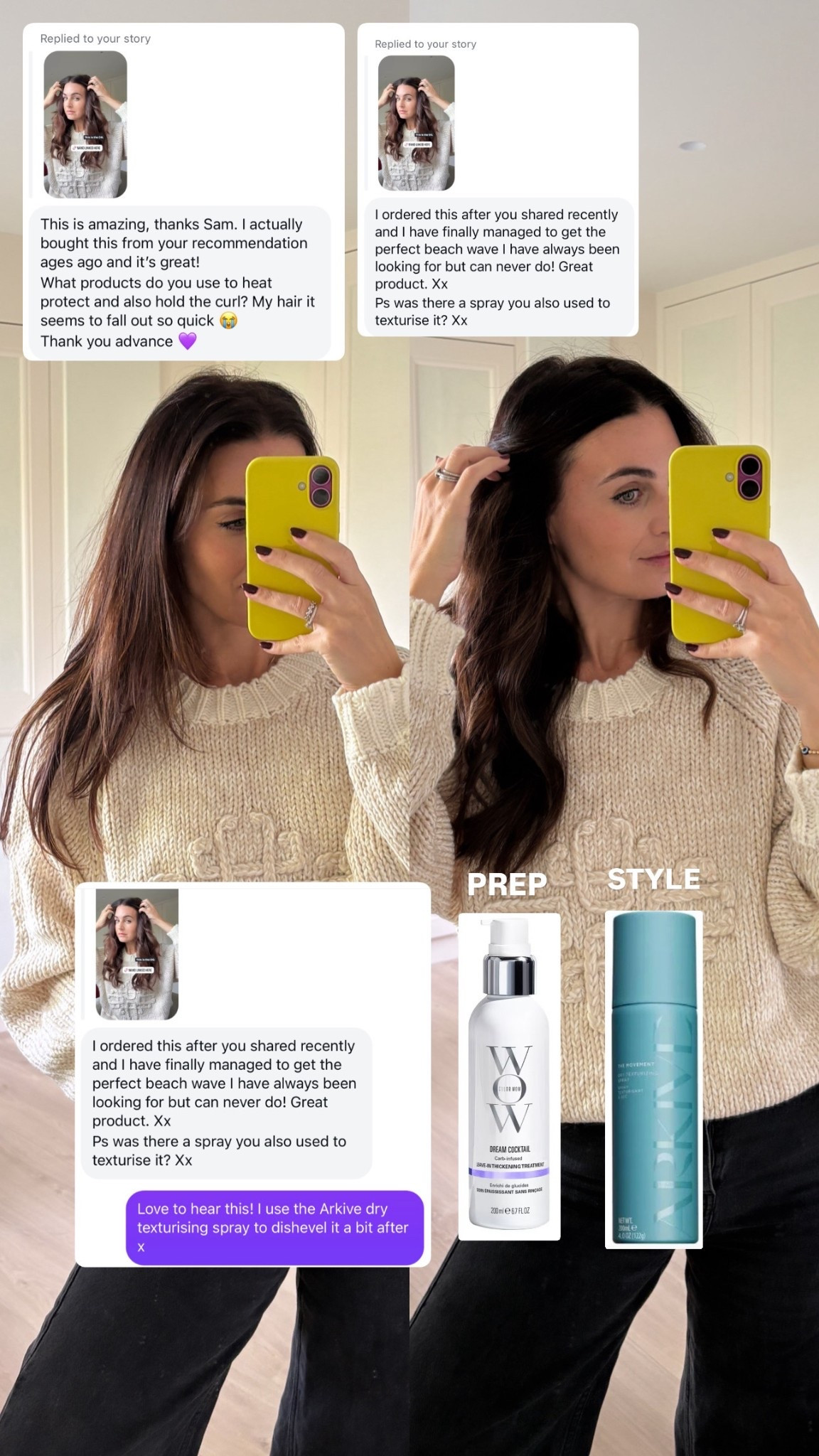 My day to day hair hero’s - color wow prep, beauty works curling wand, Arkive dry texturing spray 

#LTKbeauty #LTKdatenight #LTKstyletip