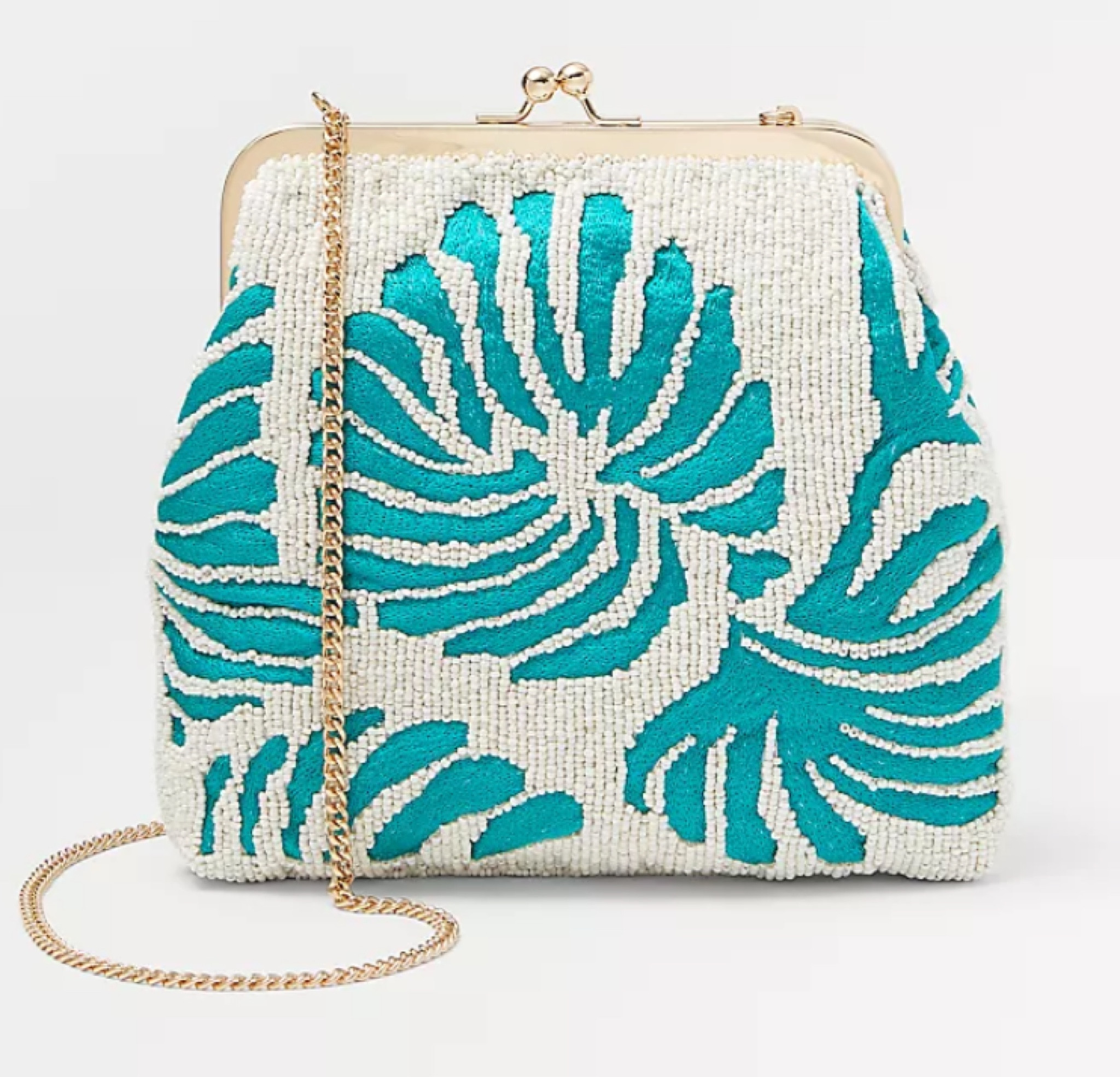 Tropical beaded clutch evening bag in ‘chameleon teal’ from Ann Taylor 
Peacock 
House of colour / Autumn 

#LTKItBag #LTKWedding #LTKStyleTip