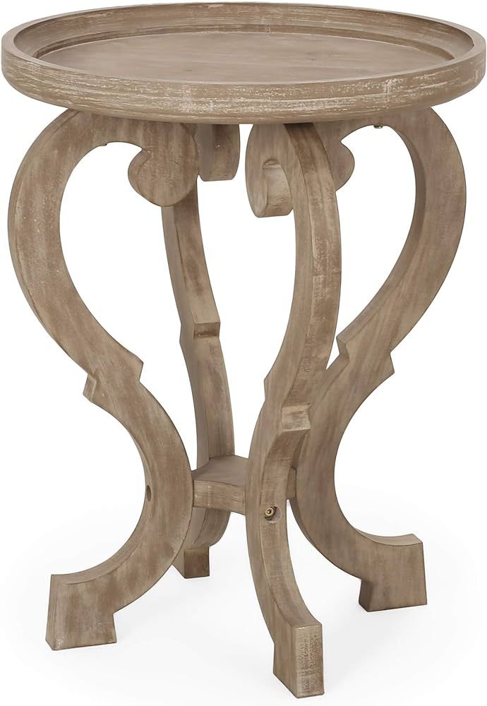 Christopher Knight Home Eleanor French Country Accent Table with Round Top, Natural | Amazon (US)