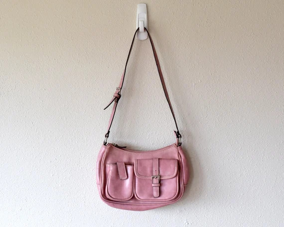 Y2k Rosetti Bubblegum Pastel Pink Faux Leather Baguette Bag - Etsy | Etsy (US)