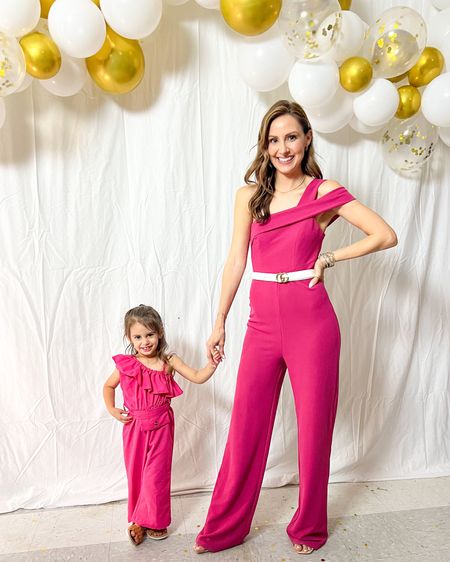Mommy and mini coming in strong for my parents’ 50th anniversary party last night! We got so many compliments on these matching looks and Charli was so excited that I got a pink jumpsuit to match hers 😆. I’m wearing an XS but I need to hem it a little (I’m 5’4”). Charli is wearing a  4T and we had to hem it a lot lol. She usually a 2T so I’d say hers runs tts! Mommy and me twinning/‘matching looks are our fav so I was exited to find these 😍

#LTKunder100 #LTKunder50 #LTKkids