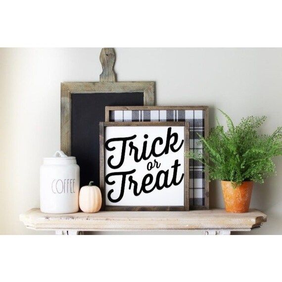 Trick or Treat Cropped Halloween Farmhouse Sign  Halloween | Etsy | Etsy (US)