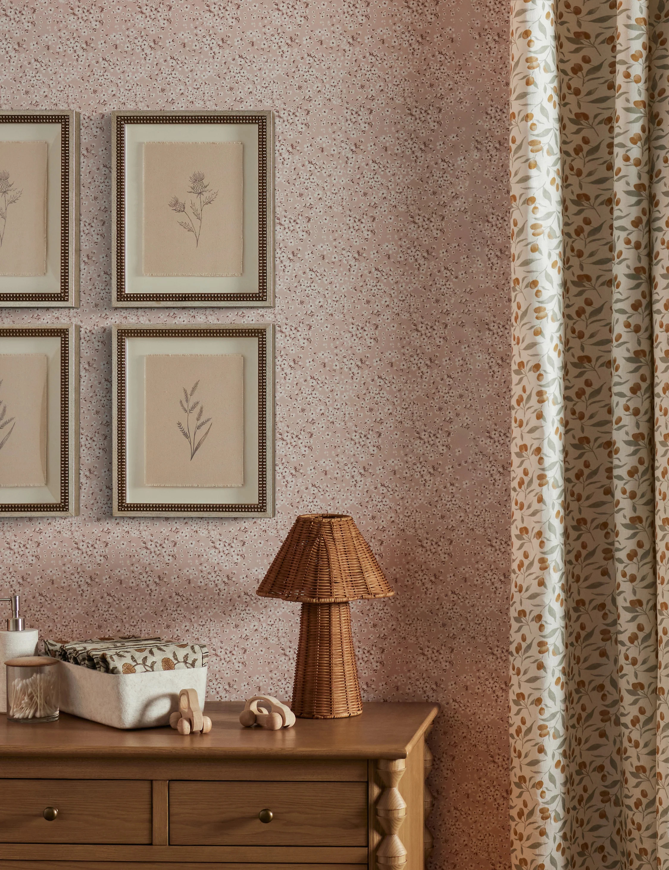 Scatter Wallpaper by Rylee + Cru, Pink | Lulu and Georgia 