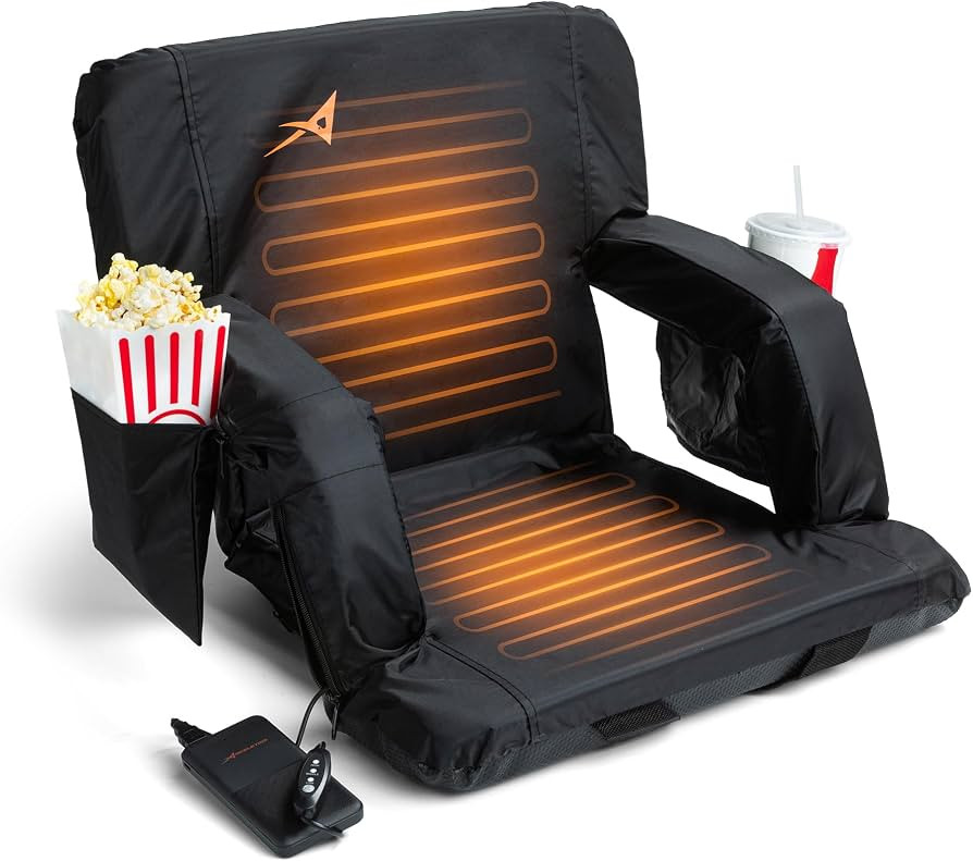 ACELETIQS Wide Double Heated Stadium Seats for Bleachers with Back Support – USB Battery Includ... | Amazon (US)