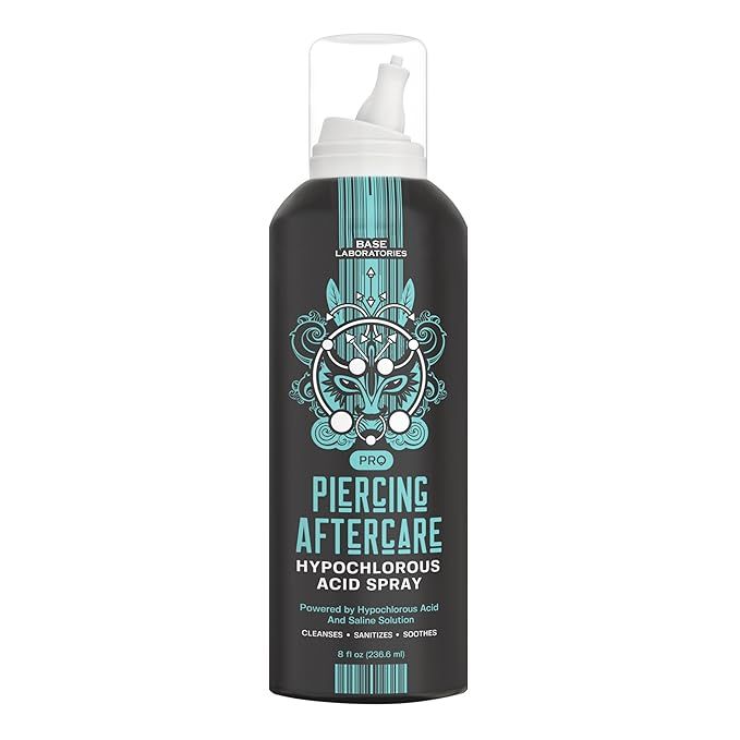BASE LABORATORIES Piercing Aftercare Hypochlorous Acid Spray PRO 8oz | Healing Piercing Aftercare... | Amazon (US)