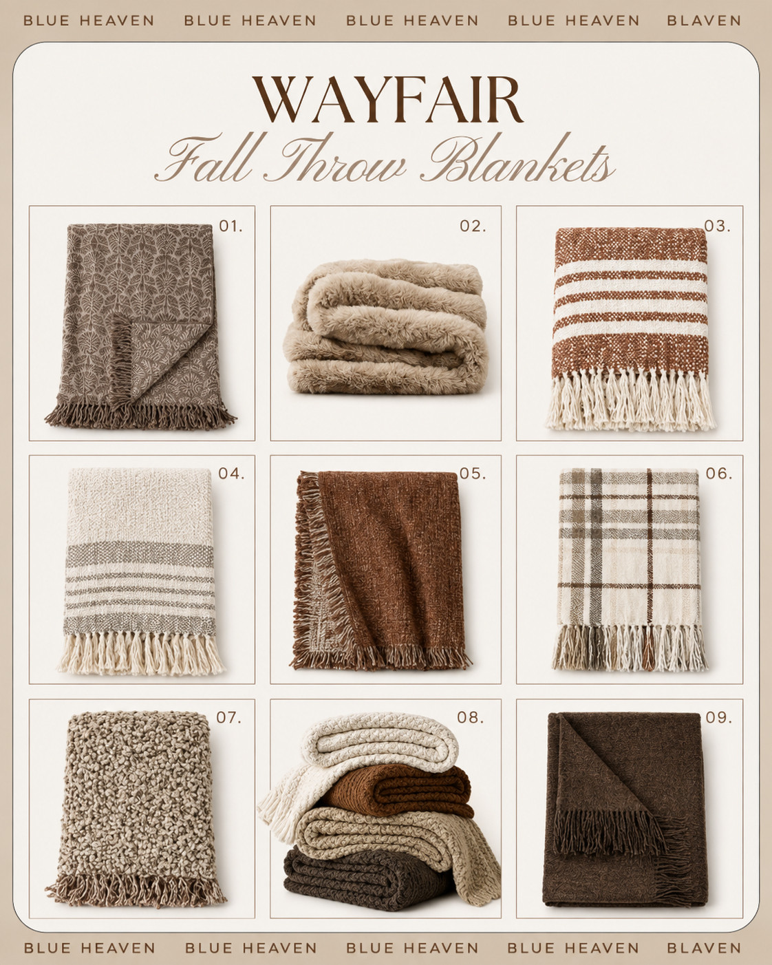 Wayfair fall theme blankets! 😍 wayfair, wayfair home, wayfair fall, wayfair fall decor, wayfair blankets, wayfair throw blankets, fall blankets, fall throw blankets, autumn blankets, fall themed blankets, seasonal blankets, cozy fall blankets, cozy throw blanket, decorative throw blanket, fall home decor, autumn home decor, cozy home decor, seasonal home decor, fall living room decor, fall bedroom decor, fall bedding, fall decorating ideas, cozy fall home, fall aesthetic, autumn aesthetic, neutral fall decor, warm neutral decor, traditional fall decor, classic fall decor, vintage fall decor, cottage fall decor, farmhouse fall decor, plaid throw blanket, checkered blanket, pumpkin blanket, leaf print blanket, floral fall blanket, cable knit throw, chunky knit blanket, knit throw blanket, sherpa throw blanket, faux fur throw, fleece throw blanket, woven throw blanket, textured throw blanket, tassel throw blanket, rust throw blanket, burnt orange blanket, brown throw blanket, chocolate brown decor, burgundy blanket, olive green blanket, cream throw blanket, plaid fall decor, pumpkin decor, harvest decor, Thanksgiving decor, couch blanket, sofa throw, bed throw, living room blankets, bedroom blankets, cozy bedroom, cozy living room, fall couch decor, fall bedroom ideas, fall home styling, fall home refresh #LTKSeasonal #LTKU

#LTKHome 

 #LTKuk #LTKsummer #LTKhome