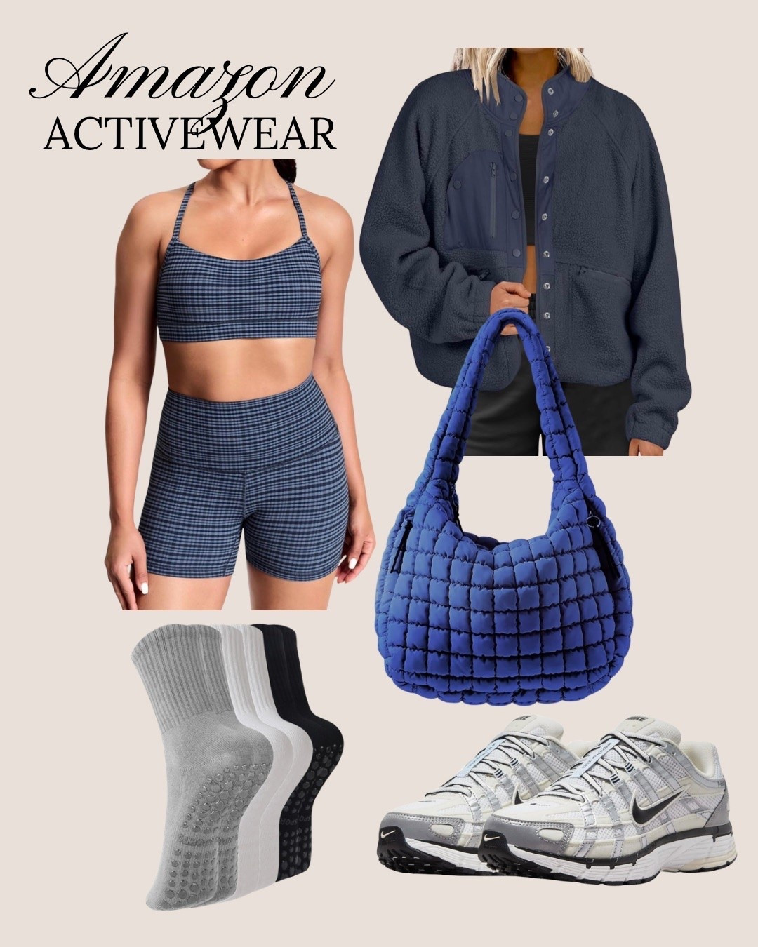 Amazon activewear 💙

YPB inspired, Abercrombie activewear, matching set, plaid set