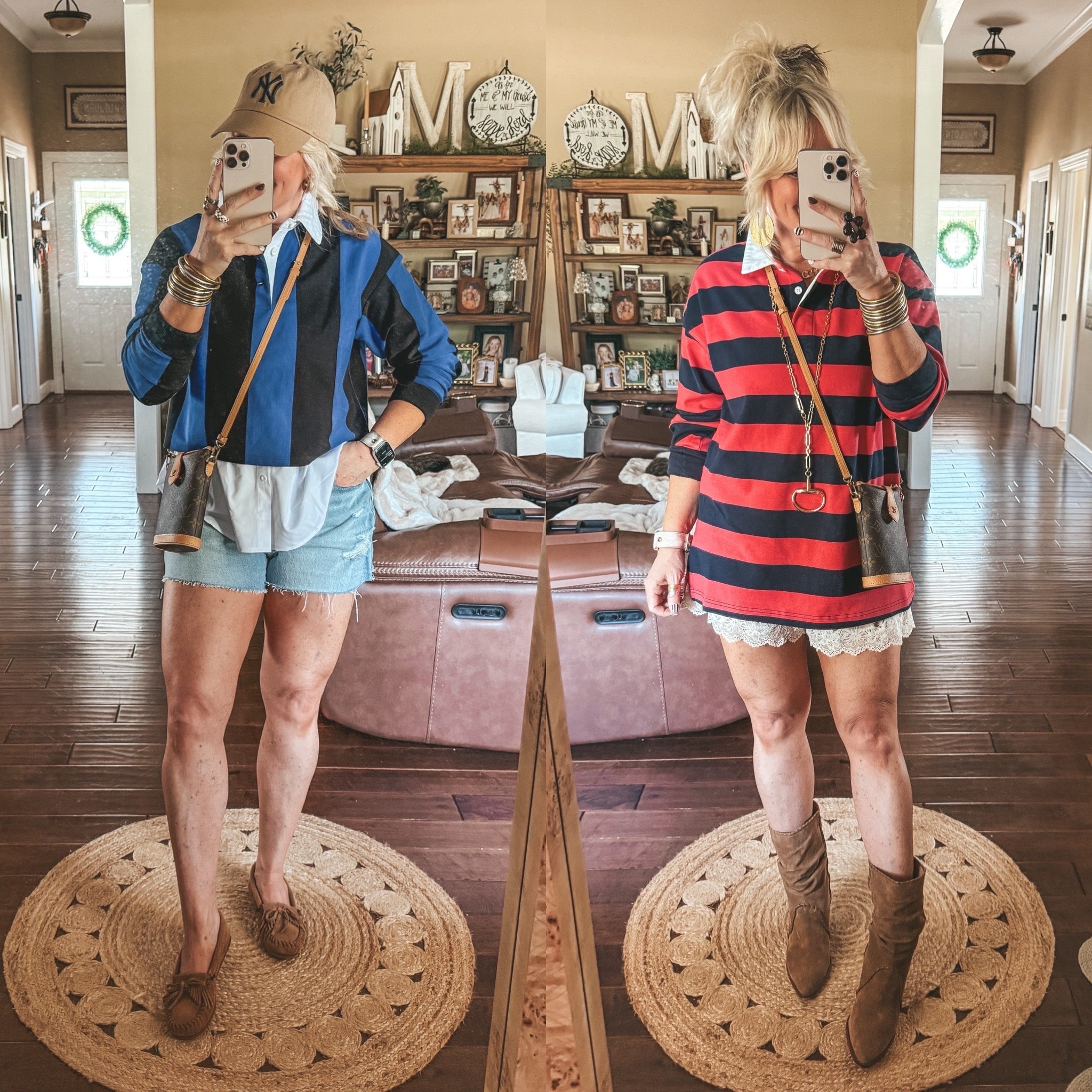 Love these rugby polos. They are so cute and so fun to style! I’m in a small in the blue and black and a m in the red and blue. 
I sized up in these Levi’s shorts. 
My leopard lace trim shorts are a size medium. 
@Target

#LTKOver40