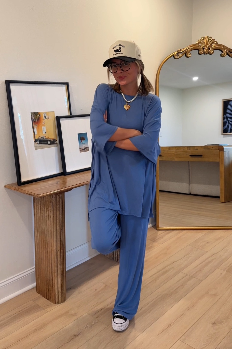 I sized up to a size medium in this set for an extra baggy look but you can probably order your true size! Just depends on the vibe you want. I have the waist rolled twice. The pants have pockets and the shirt has slits on the side. Super soft, comfy and flowy! 

#LTKfindsunder50 #LTKstyletip #LTKfindsunder100