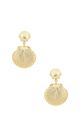 Sally Shell Earring in Gold | Revolve Clothing (Global)