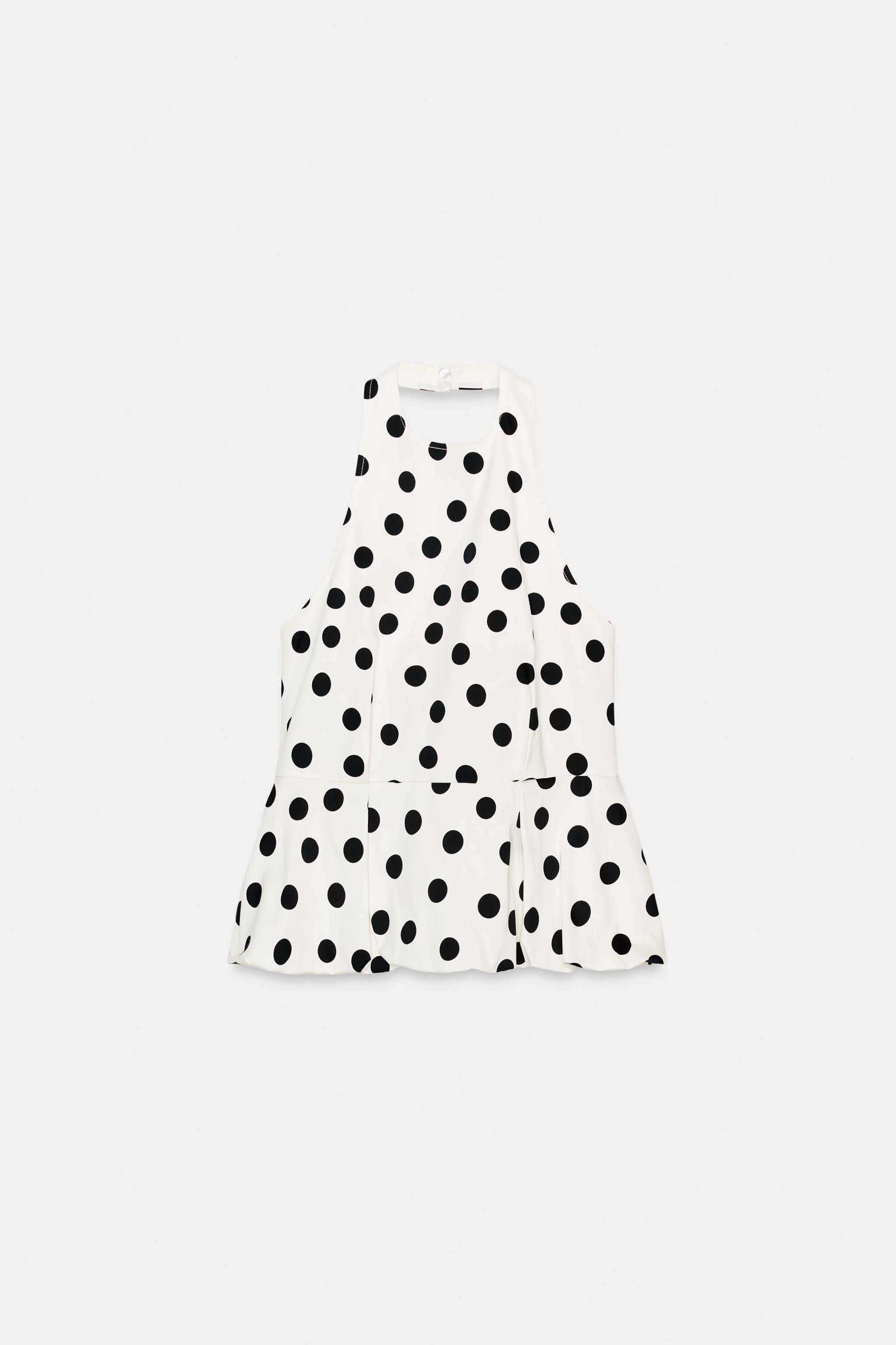 POLKA DOT BALLOON TOP | Zara UK