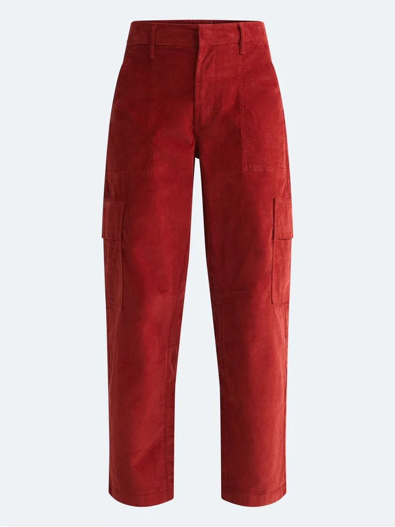 Free Assembly Women's and Women's Plus High Rise Cropped Cargo Barrel Pants, 26.5" Inseam, Sizes ... | Walmart (US)