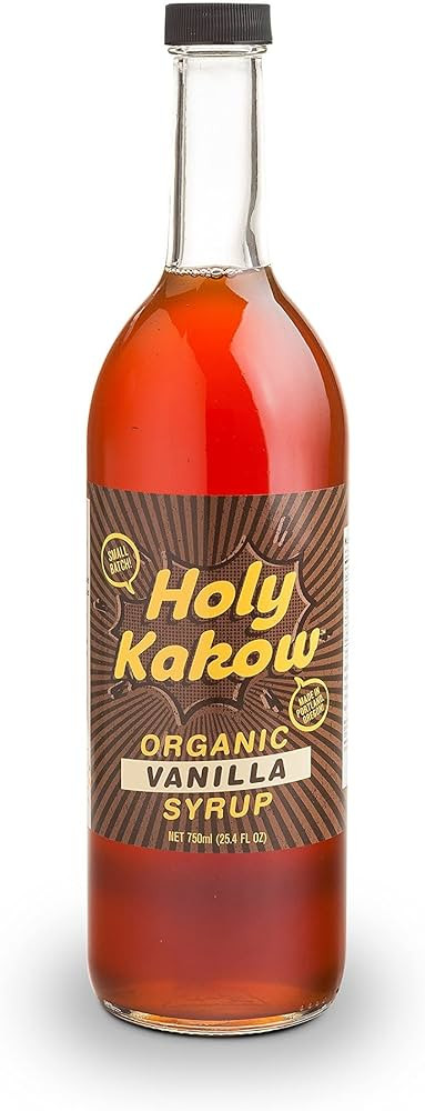 Holy Kakow Cafe Organic Vanilla Syrup - Vanilla Syrup, Coffee Syrup, Organic Syrup for Coffee, Va... | Amazon (US)