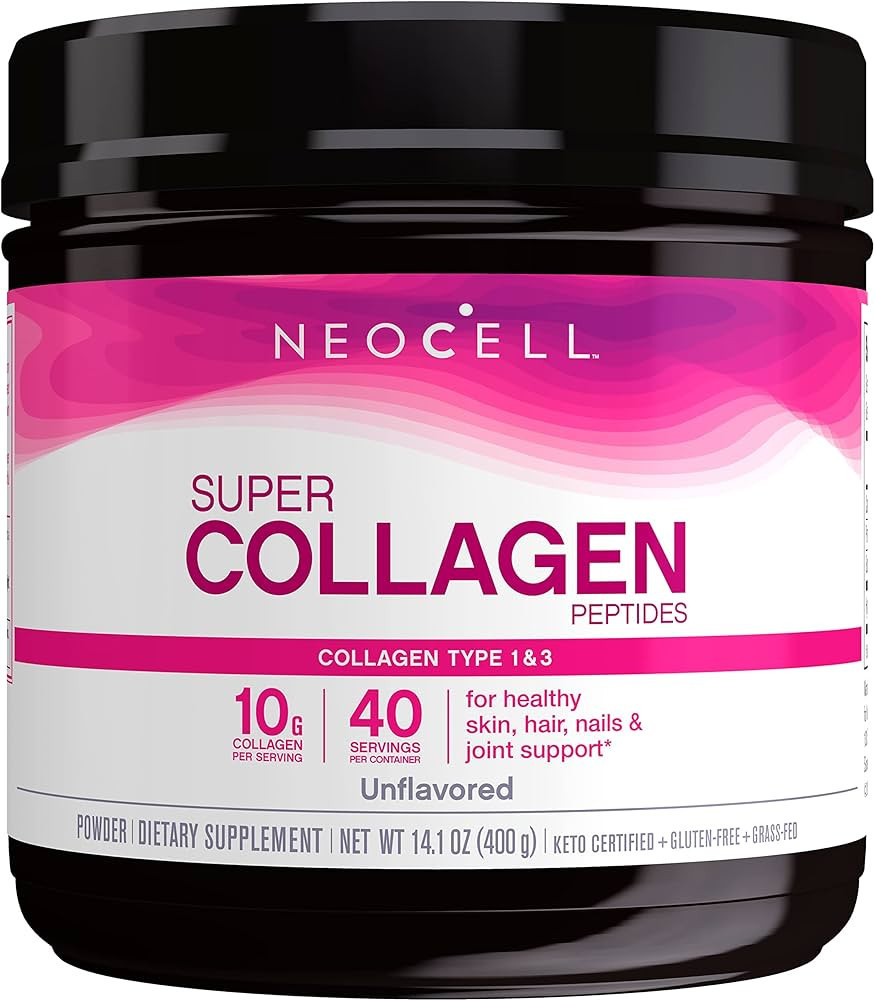 NeoCell Super Collagen Powder, 10g Collagen Peptides per Serving, Gluten Free, Keto Friendly, Non... | Amazon (US)