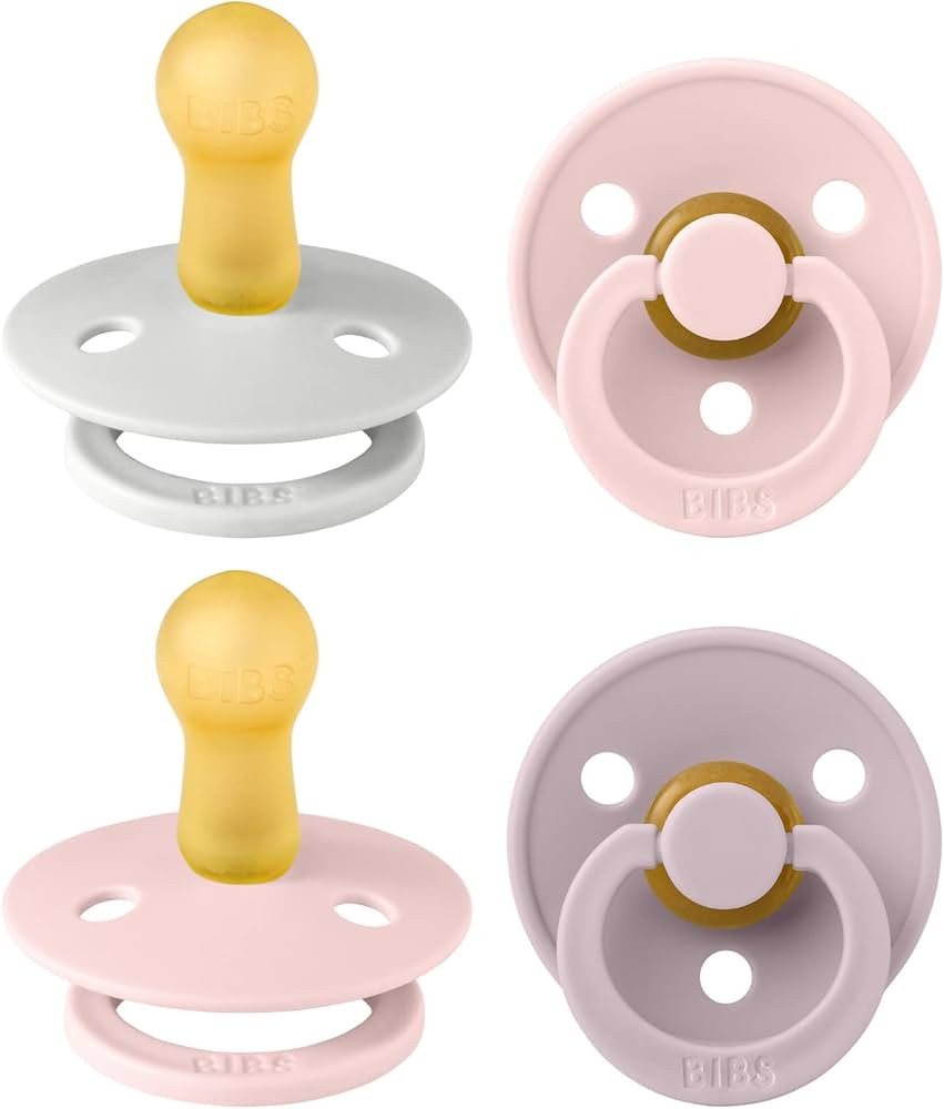 BIBS Colour Soother 4-Pack | BPA Free Dummy Pacifier | Round Nipple | Natural Rubber Latex | Made... | Amazon (US)