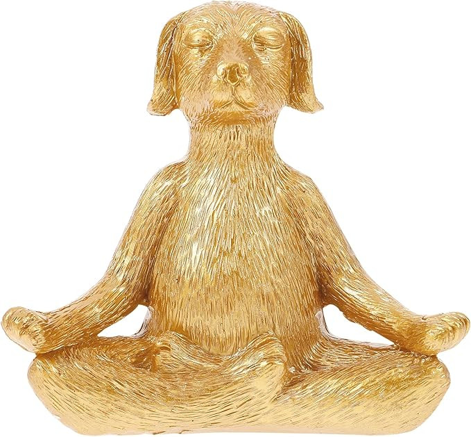 Alipis Meditating Dog Statue Buddha,Resin Zen Animal Yoga Figurine Decorative Tabletop Collectibl... | Amazon (US)