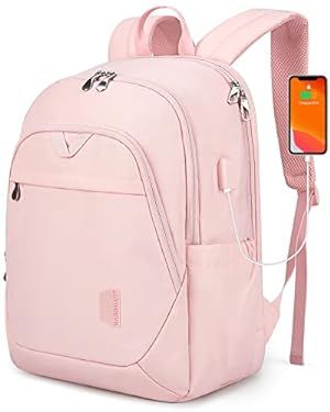 BAGSMART Travel Laptop Backpack Women 17.3 Inch Laptop Backpack Water Resistant Casual Daypack La... | Amazon (US)