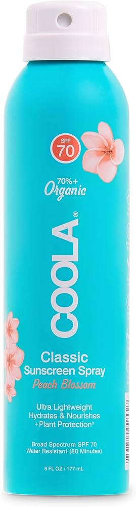COOLA Organic Sunscreen SPF 70 Sunblock Spray, Dermatologist Tested Skin Care for Daily Protectio... | Amazon (US)