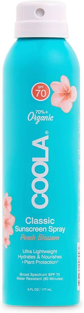 COOLA Organic Sunscreen SPF 70 Sunblock Spray, Dermatologist Tested Skin Care for Daily Protectio... | Amazon (US)